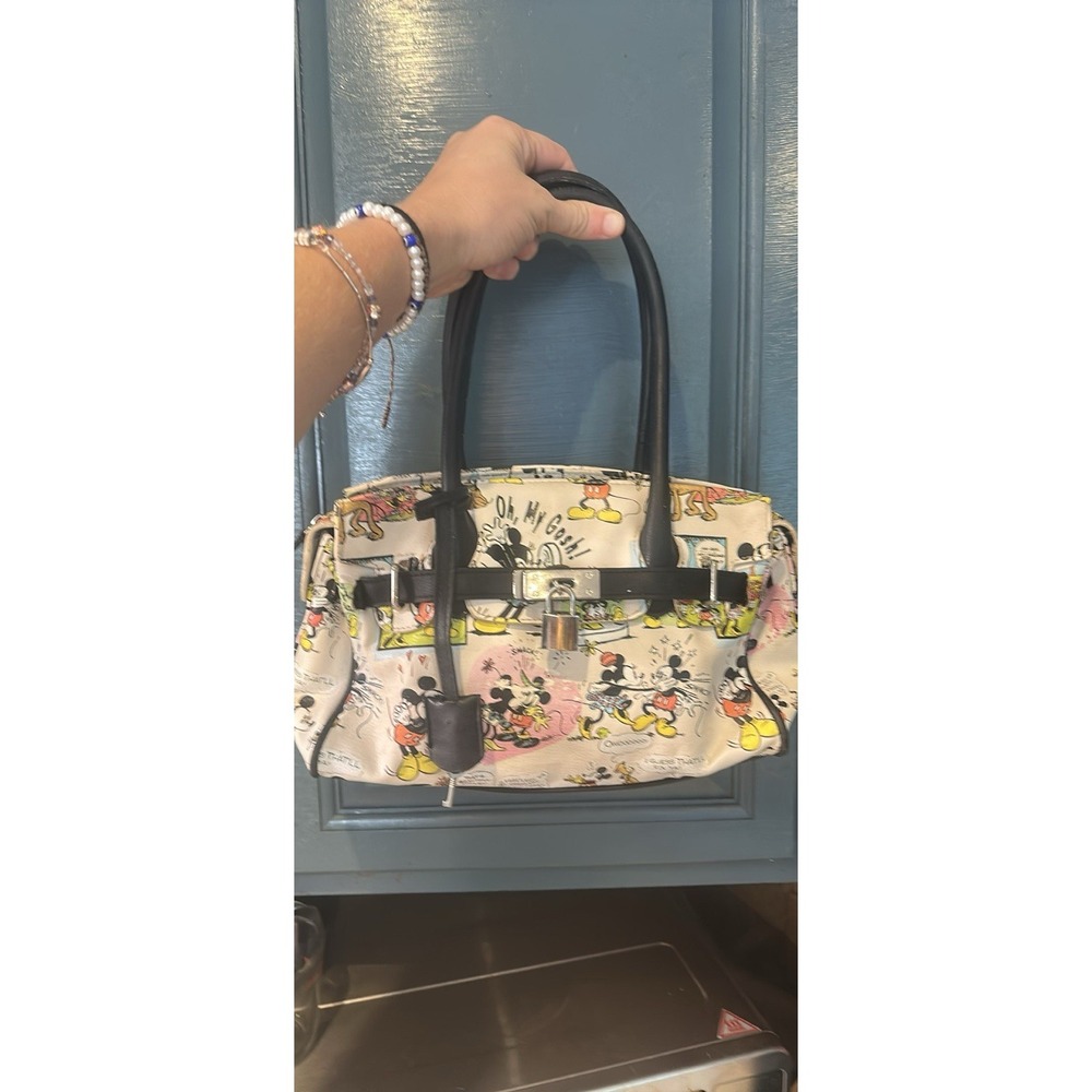 Disney Mickey & Minnie Mouse Comic Strip Satchel Bag With Locke And Key